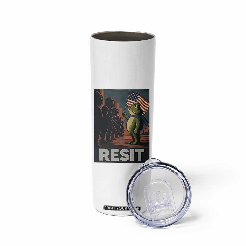 Resist Frog Skinny Tumbler Portland Frog Activist America Political 2025 TS14 Print Your Wear