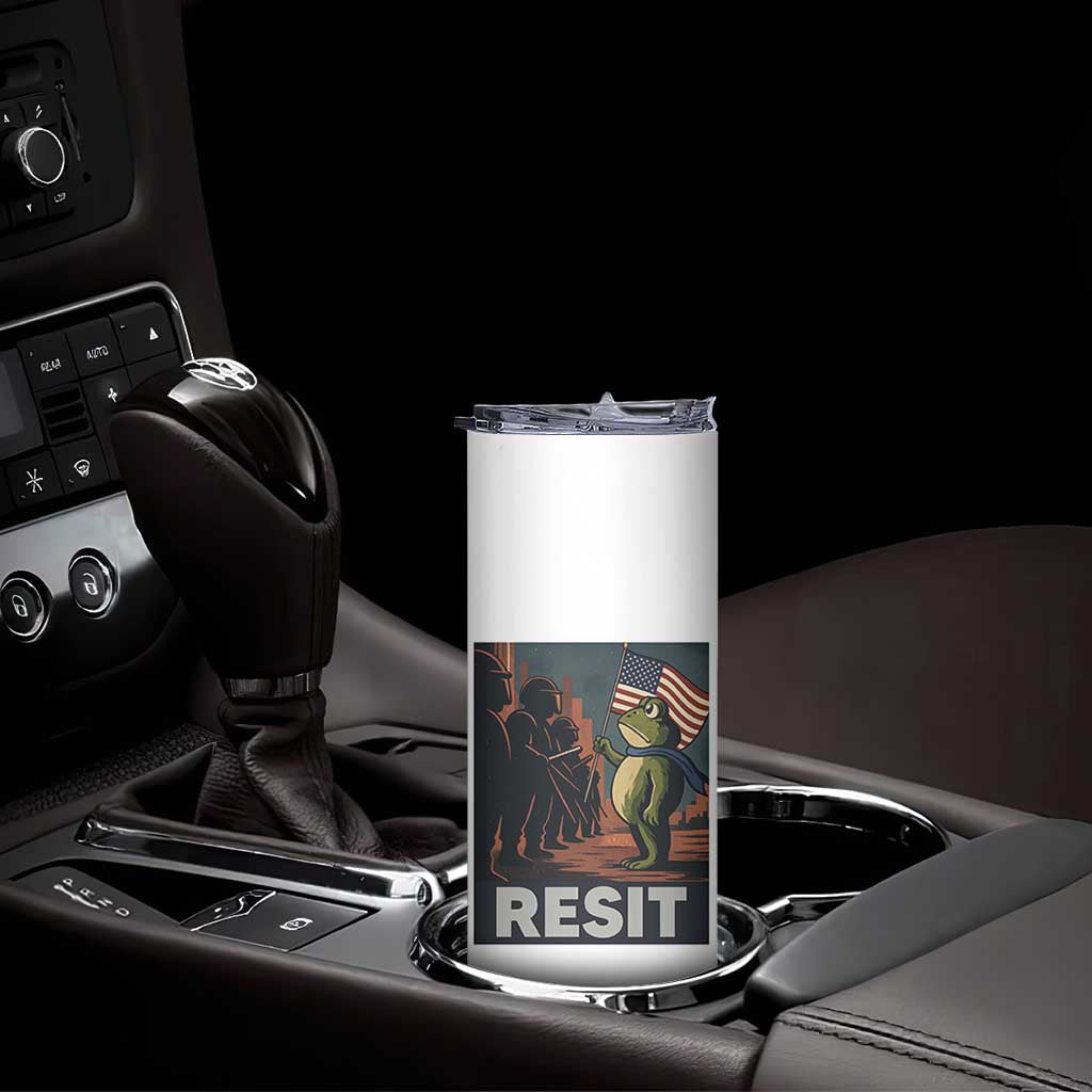 Resist Frog Skinny Tumbler Portland Frog Activist America Political 2025 TS14 Print Your Wear