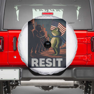 Resist Frog Spare Tire Cover Portland Frog Activist America Political 2025 TS14 White Print Your Wear