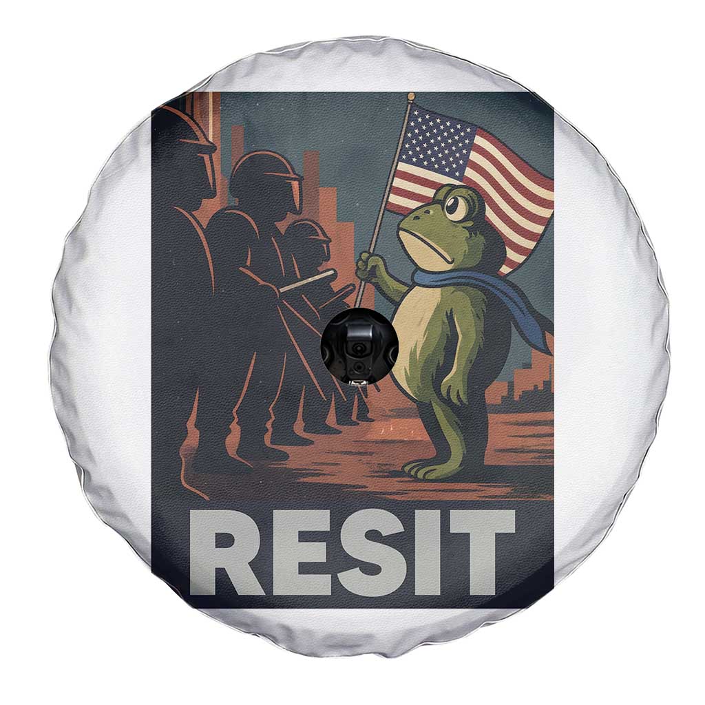 Resist Frog Spare Tire Cover Portland Frog Activist America Political 2025 TS14 Print Your Wear