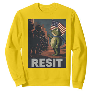 Resist Frog Sweatshirt Portland Frog Activist America Political 2025 TS14 Daisy Print Your Wear