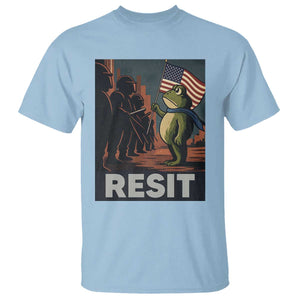 Resist Frog T Shirt Portland Frog Activist America Political 2025 TS14 Light Blue Print Your Wear