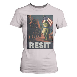 Resist Frog T Shirt For Women Portland Frog Activist America Political 2025 TS14 Ice Gray Print Your Wear