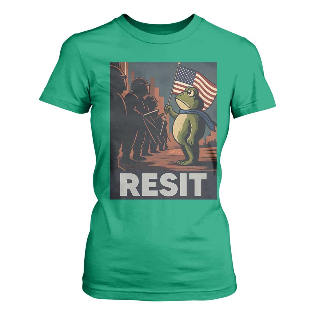 Resist Frog T Shirt For Women Portland Frog Activist America Political 2025 TS14 Irish Green Print Your Wear