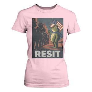 Resist Frog T Shirt For Women Portland Frog Activist America Political 2025 TS14 Light Pink Print Your Wear