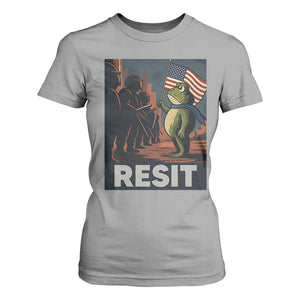 Resist Frog T Shirt For Women Portland Frog Activist America Political 2025 TS14 Sport Gray Print Your Wear