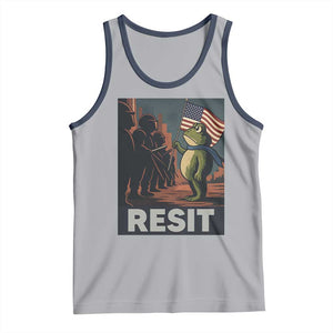 Resist Frog Tank Top Portland Frog Activist America Political 2025 TS14 Athletic Heather Navy Print Your Wear