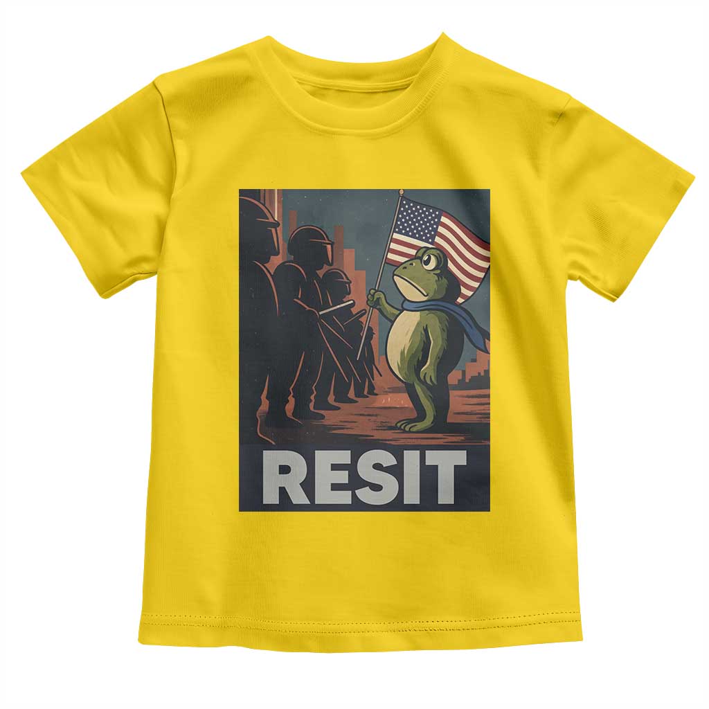 Resist Frog Toddler T Shirt Portland Frog Activist America Political 2025 TS14 Daisy Print Your Wear