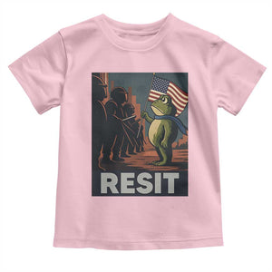 Resist Frog Toddler T Shirt Portland Frog Activist America Political 2025 TS14 Light Pink Print Your Wear