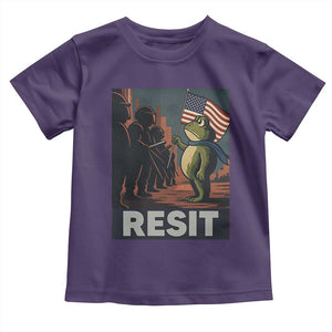 Resist Frog Toddler T Shirt Portland Frog Activist America Political 2025 TS14 Purple Print Your Wear