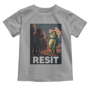 Resist Frog Toddler T Shirt Portland Frog Activist America Political 2025 TS14 Sport Gray Print Your Wear