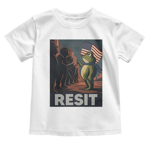 Resist Frog Toddler T Shirt Portland Frog Activist America Political 2025 TS14 White Print Your Wear