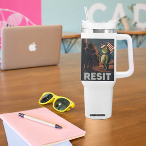 Resist Frog Tumbler With Handle Portland Frog Activist America Political 2025 TS14 Print Your Wear