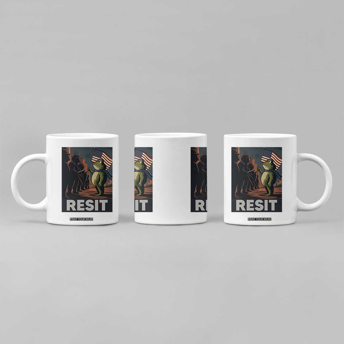 Resist Frog Coffee Mug Portland Frog Activist America Political 2025 TS14 Print Your Wear