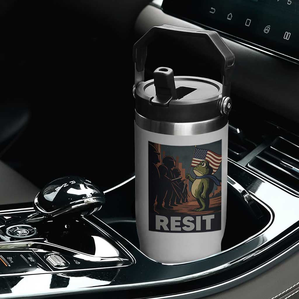 Resist Frog Flip Straw Tumbler Portland Frog Activist America Political 2025 TS14 Print Your Wear