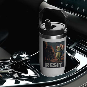 Resist Frog Flip Straw Tumbler Portland Frog Activist America Political 2025 TS14 Print Your Wear