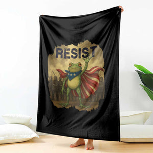 Resist Frog Christian Christmas Throw Blanket Funny Polittical 2025 Meme TS14 Print Your Wear