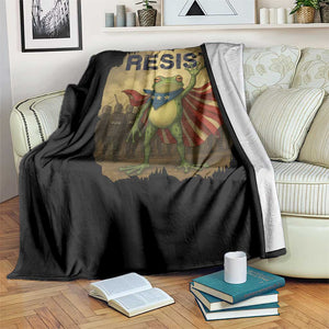 Resist Frog Christian Christmas Throw Blanket Funny Polittical 2025 Meme TS14 Print Your Wear