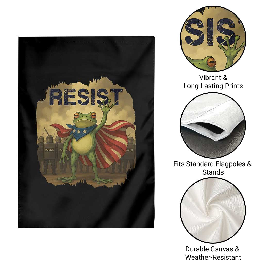 Resist Frog Christian Christmas Garden Flag Funny Polittical 2025 Meme TS14 Print Your Wear