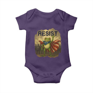 Resist Frog Christian Christmas Baby Onesie Funny Polittical 2025 Meme TS14 Purple Print Your Wear