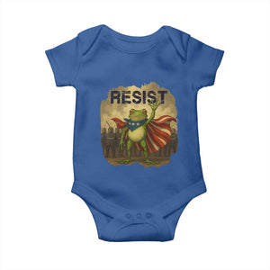 Resist Frog Christian Christmas Baby Onesie Funny Polittical 2025 Meme TS14 Royal Blue Print Your Wear