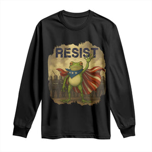Resist Frog Christian Christmas Long Sleeve Shirt Funny Polittical 2025 Meme TS14 Black Print Your Wear