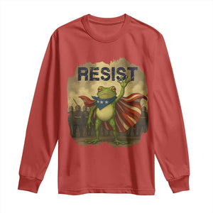 Resist Frog Christian Christmas Long Sleeve Shirt Funny Polittical 2025 Meme TS14 Red Print Your Wear