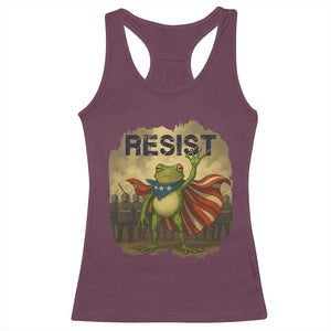 Resist Frog Christian Christmas Racerback Tank Top Funny Polittical 2025 Meme TS14 Maroon Print Your Wear