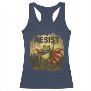 Resist Frog Christian Christmas Racerback Tank Top Funny Polittical 2025 Meme TS14 Navy Print Your Wear