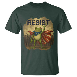 Resist Frog Christian Christmas T Shirt Funny Polittical 2025 Meme TS14 Dark Forest Green Print Your Wear