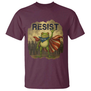 Resist Frog Christian Christmas T Shirt Funny Polittical 2025 Meme TS14 Maroon Print Your Wear