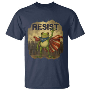 Resist Frog Christian Christmas T Shirt Funny Polittical 2025 Meme TS14 Navy Print Your Wear