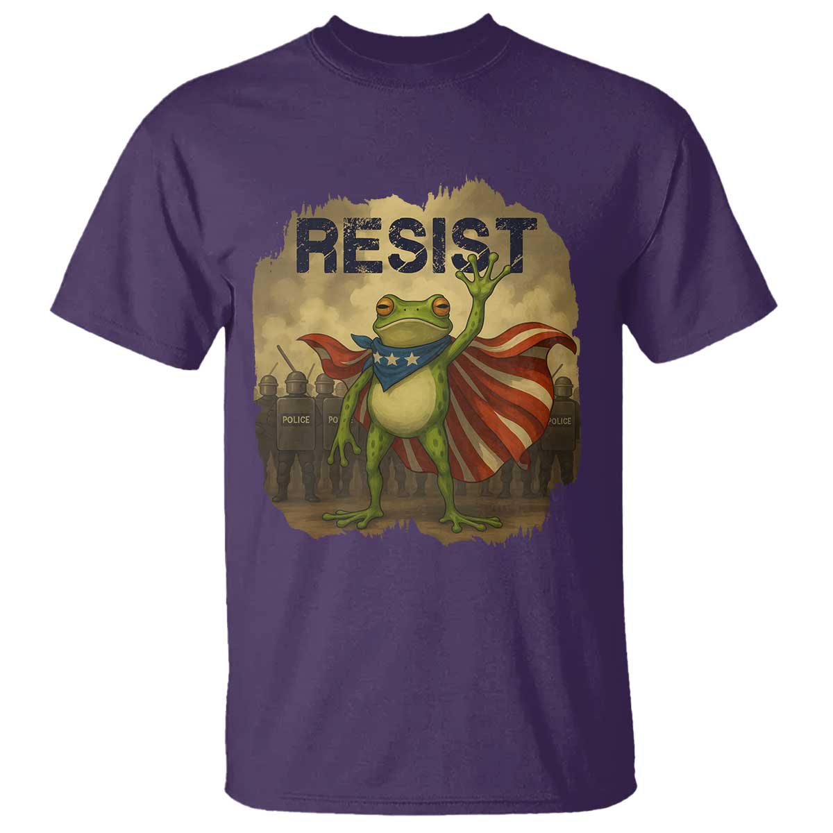 Resist Frog Christian Christmas T Shirt Funny Polittical 2025 Meme TS14 Purple Print Your Wear