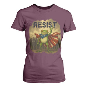 Resist Frog Christian Christmas T Shirt For Women Funny Polittical 2025 Meme TS14 Maroon Print Your Wear