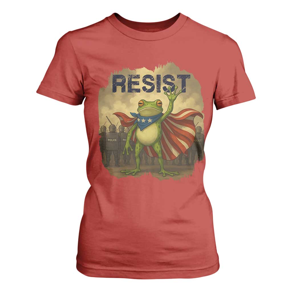 Resist Frog Christian Christmas T Shirt For Women Funny Polittical 2025 Meme TS14 Red Print Your Wear