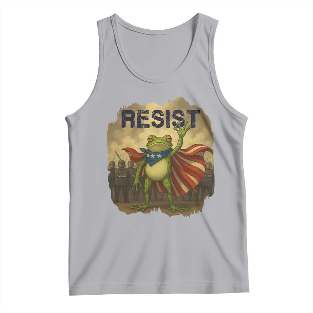 Resist Frog Christian Christmas Tank Top Funny Polittical 2025 Meme TS14 Athletic Heather Print Your Wear