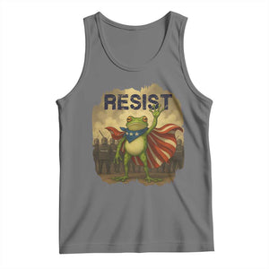 Resist Frog Christian Christmas Tank Top Funny Polittical 2025 Meme TS14 Black Heather Print Your Wear
