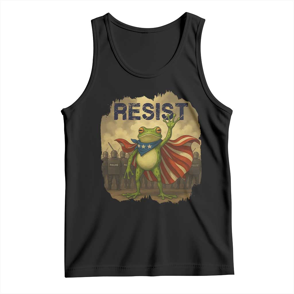 Resist Frog Christian Christmas Tank Top Funny Polittical 2025 Meme TS14 Black Print Your Wear