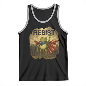 Resist Frog Christian Christmas Tank Top Funny Polittical 2025 Meme TS14 Black Athletic Heather Print Your Wear