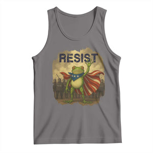 Resist Frog Christian Christmas Tank Top Funny Polittical 2025 Meme TS14 Deep Heather Print Your Wear