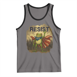Resist Frog Christian Christmas Tank Top Funny Polittical 2025 Meme TS14 Deep Heather Black Print Your Wear