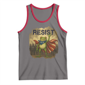 Resist Frog Christian Christmas Tank Top Funny Polittical 2025 Meme TS14 Deep Heather Red Print Your Wear