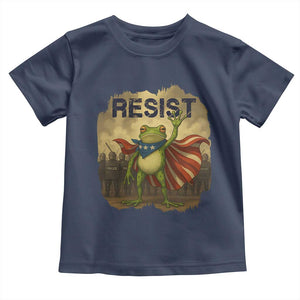 Resist Frog Christian Christmas Toddler T Shirt Funny Polittical 2025 Meme TS14 Navy Print Your Wear