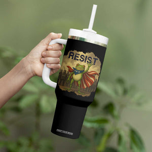 Resist Frog Christian Christmas Tumbler With Handle Funny Polittical 2025 Meme TS14 Print Your Wear