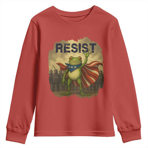 Resist Frog Christian Christmas Youth Sweatshirt Funny Polittical 2025 Meme TS14 Red Print Your Wear