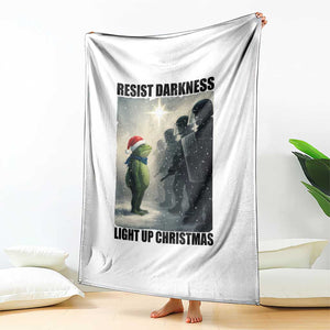 Frogs Resist Christmas Throw Blanket Funny Portland Protest ICE Activist Meme TS14 Print Your Wear