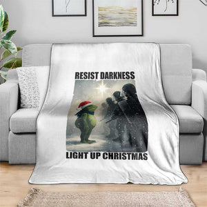 Frogs Resist Christmas Throw Blanket Funny Portland Protest ICE Activist Meme TS14 Print Your Wear