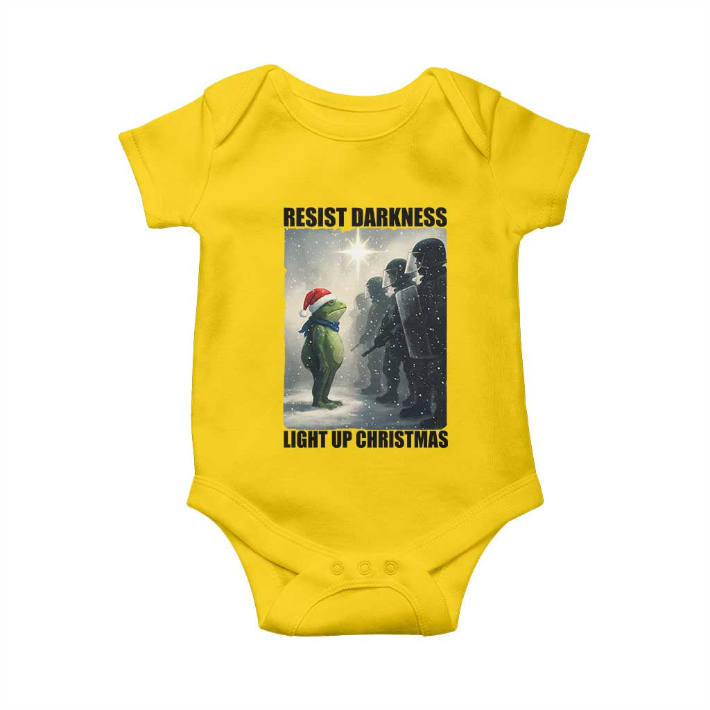 Frogs Resist Christmas Baby Onesie Funny Portland Protest ICE Activist Meme TS14 Daisy Print Your Wear