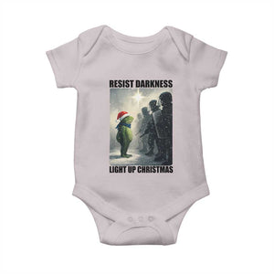 Frogs Resist Christmas Baby Onesie Funny Portland Protest ICE Activist Meme TS14 Ice Gray Print Your Wear