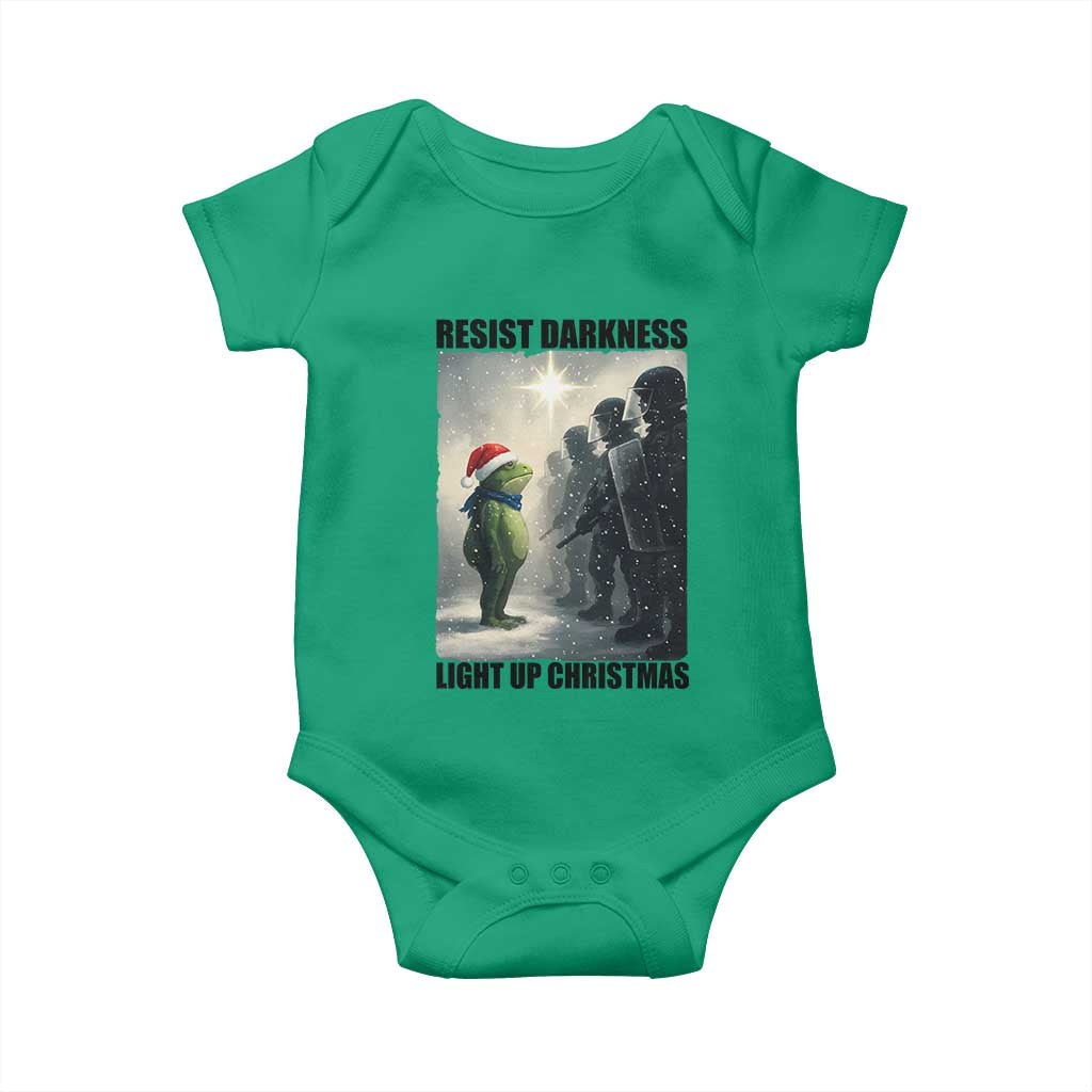 Frogs Resist Christmas Baby Onesie Funny Portland Protest ICE Activist Meme TS14 Irish Green Print Your Wear